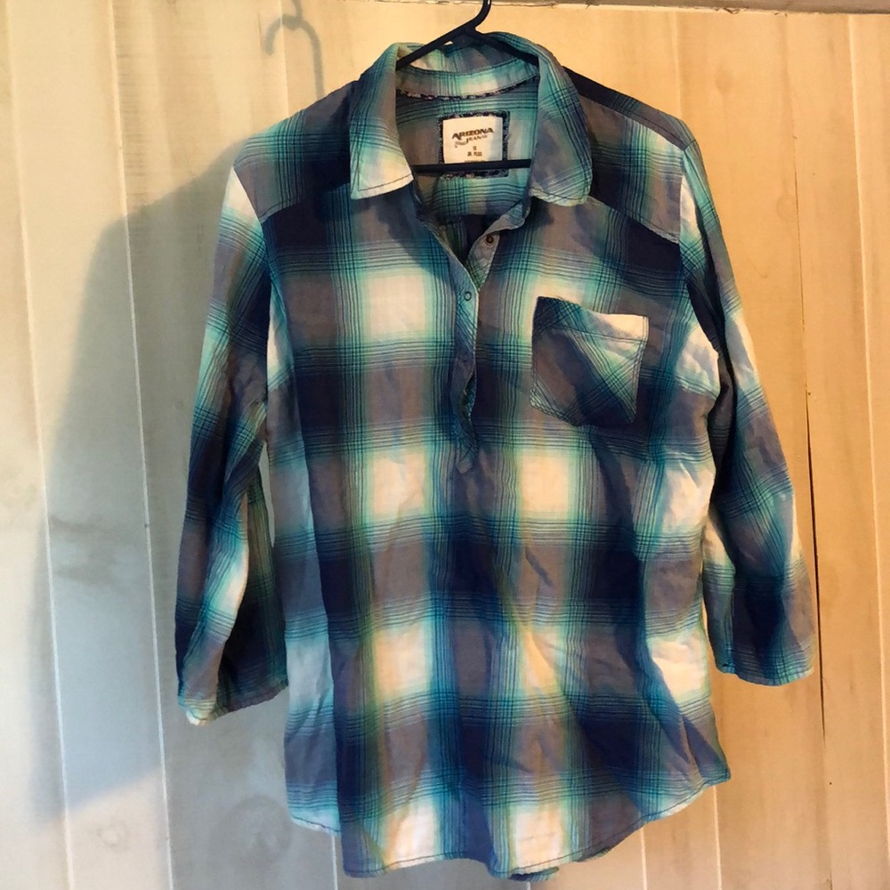 Arizona Jr plus 1x Plaid shirt